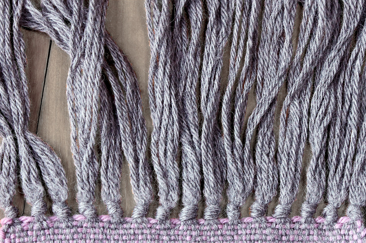 Alpaca scarf, window weave pattern, lavender, purple, grey, handmade, natural fibres, Royal alpaca, ultra soft, lightweight, warm, made in Canada