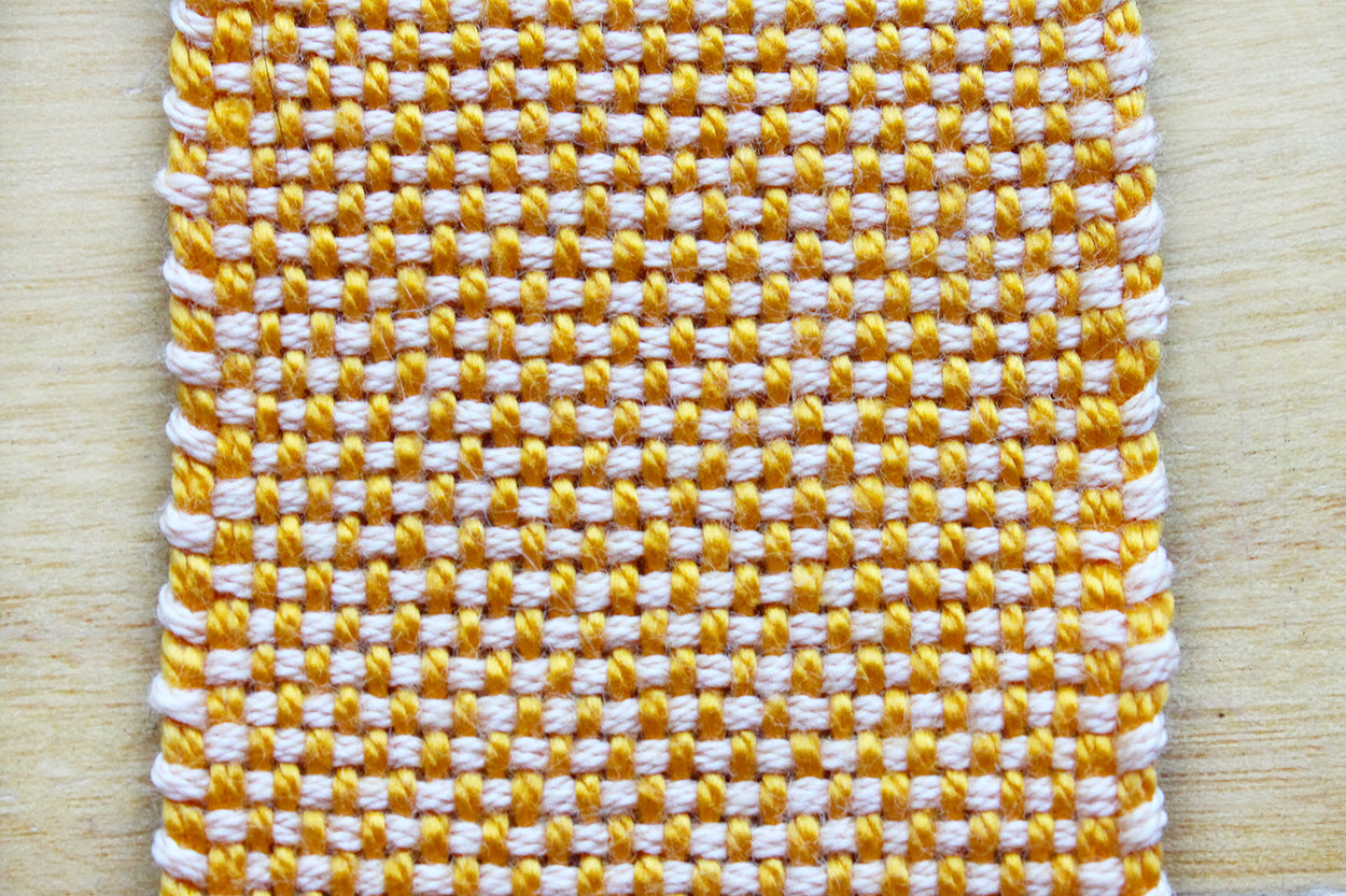 Cotton extra small bookmark, Green & white, Orange, Brown, Brown & Orange, handmade, natural fibres, linen, washer safe, decorative fringe, made in Canada